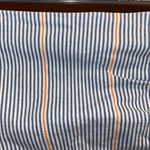 3x1 NWT $185 Jane Blue Striped Ruffle Mini Nillie Back Zip Closure Skirt S Photo 10