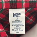 Lands' End  Womens Red Checkerboard Flannel Cotton Sleep Shirt Dress SMALL Photo 7