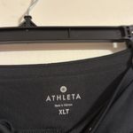 Athleta NWT  Cuteness 2 in 1 Capri size XL tall black ruched crop Photo 5