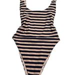 Aerie striped one piece long swimsuit sz M Photo 0