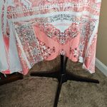 Simply Couture  XL Coral Pink and White Boho Western Tunic Dress Photo 3