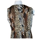 Elementz Maxi Dress Sz M Sleeveless Multi color animal print Brown Beach summer Photo 5