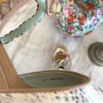Dolce Vita Hexen Mint & Tan Lace Up Caged Animal Print Snakeskin Heels Size 7.5 Photo 6