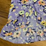 One Clothing Maxi Dress Floral Print Lavender Women's Size L Button Front NWT Photo 2