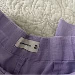 Abercrombie & Fitch  lavender linen wide leg pants size medium Photo 4