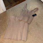 Abercrombie & Fitch  Beige Ribbed Knit medium nwt skirt top Set Photo 0