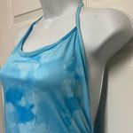 SheIn Curve Tie Dye Clouds Print Halter Open Back Dress Photo 5