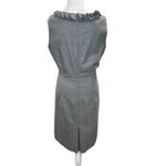 J.Crew  Gray Wool Blend Sleeveless Pleated Collar Sheath Dress 14 Office Elegant Photo 2