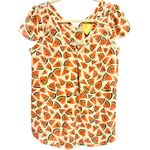 Anthropologie Maeve Picnic Days Watermelon Print Flutter Sleeve Top 6 Photo 1