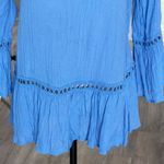 Bobeau  Womens Blouse Sz Medium Boho Peasant Long Bell Sleeve Festival Hipster Photo 2