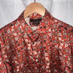 ZARA  Womens Floral Paisley Long Sleeve Button Up Satin Small Bloomcore Career‎ Photo 2