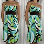 My Michelle  vintage early 2000’s dress vibrant colors swirling pattern Y2K SM Photo 2