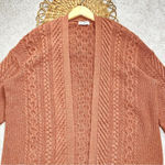 Nili Lotan X Target Cableknit Longline Cardigan Sweater Wool Blend Chunky Brown Size L Photo 7