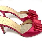 Kate Spade fuchsia pink satin high heel slides, size 8.5 made in Italy, NWOT Photo 6