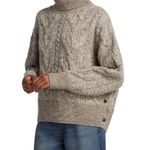 Rag and Bone 
NORA CABLE TURTLENECK
SWEATER -
IVORY/BROWN Size SP Photo 5