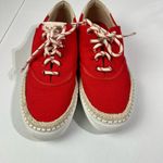 Kate Spade  NY Red Boat Party Canvas Espadrille Sneakers Size 7 Photo 1