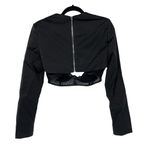 Mistress Rocks Top Womens Size Large Decisions Bralette Long Sleeve Black Photo 2