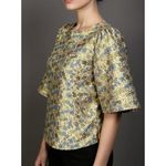 Sézane  Gabrielle Blouse, Jacquard Floral, FR36/US4 Photo 3