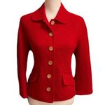 Carlisle Wool Blend Cardigan, Bright Red | sz. 8 | Vintage | EUC Photo 0