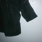 Poof! Poof 3X Batwing Open Knit Black Open Back Top Photo 4