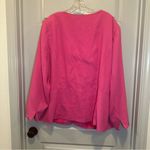 Jessica London  Pink Ruffle Button Front Blazer Jacket 26 Photo 8