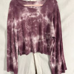 American Eagle AE  Soft & Sexy Purple Tie Dye Soft Pullover Wide Sleeve Sweater Photo 0