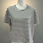 B/W Les Amis Striped Wide Fit Tee Size L EUC White Size L Photo 0