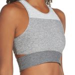 Outdoor Voices Tri-Tone Slashback Crop Top - Heathered Grey - XS Photo 0