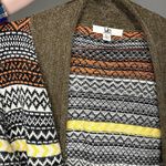 YA Los Angeles Striped Colorful Long Cotton Womens Large Cardigan Photo 9