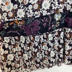 Free People  Isabelle Tunic XS Floral V Neck Long Sleeve Sheer Boho Gypsy Swing Photo 2