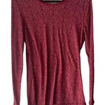 Aventura Women's Size Medium Red Fair Isle Thermal Long Sleeve Shirt Photo 0