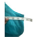 Women’s Teal Blue Lingerie Slip Dress Nightgown Chemise Lace Up Bow Romantic L Size L Photo 5