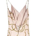 L'Agence L’AGENCE Chiara Pleated Cami Gold Chain Print Wide Leg Jumpsuit Pink Size 2 Photo 9
