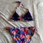 Old Navy Floral Bikini Top - Blue and Pink Photo 2