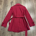 Beth Bowley Sz 4 Trench Coat Belted Jacket Cotton Y2K Double Breasted Preppy Pink Photo 7