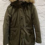 Uniqlo Ultra Warm Olive Green Coat Photo 2