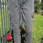 7 For All Mankind gray denim drawstring jeans/pants/joggers sz XS Photo 2