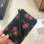 Coach Corner Zip Wristlet With Cherry Print Photo 3