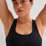 Girlfriend Collective Paloma Racerback Bra in Black, Size Small Photo 1