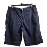 kim rogers  Womens Size‎ 10 Bermuda Shorts Blue Casual Back Zip Pockets Photo 0