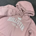 Hollister Medium Pullover Hoodie Dusty Light Pink Drawstring Pocket Front Pocket Photo 1