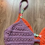 ASOS Colorblock Beaded Crochet Bralette Size 6 NWT Photo 4