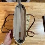 Talbots Straw Tote Bag Natural Woven/Metallic Shoulder Zip Top Bag Purse, NWOT Photo 6