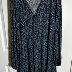 BeachLunchLounge  Navy Floral Long Sleeve Dress Plus XXL Photo 0