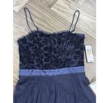 City Studio Womens Juniors Velvet Mini Fit & Flare Dress Size 7 Navi Blue Photo 3