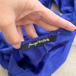 Foreign Exchange Royal Blue Tulip Ruffle Open Back Top S Photo 5