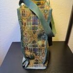 VTG 90s Tapestry Golf Tournament Tote Bag & Coin Purse Pouch Plaid Large Purse Green Photo 5