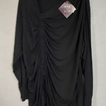 Ava & Viv  Black Ruched Long Sleeve Top Size 3X NWT Photo 0