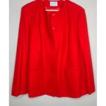 Pendleton Vintage  Red Suit Set Women's 100%‎ Wool Skirt Blazer 80s USA Photo 3