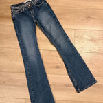 EXPRESS  Y2K / Vintage Dark Blue Low Slung Fit Flare Jeans Photo 0